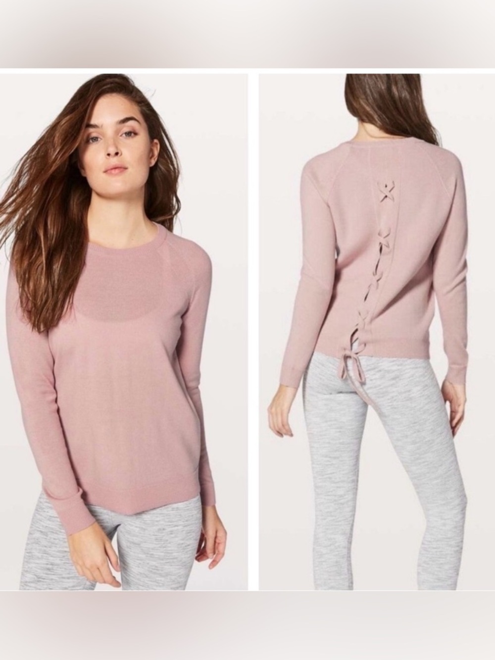 Lululemon Tied To You Sweater Misty Pink